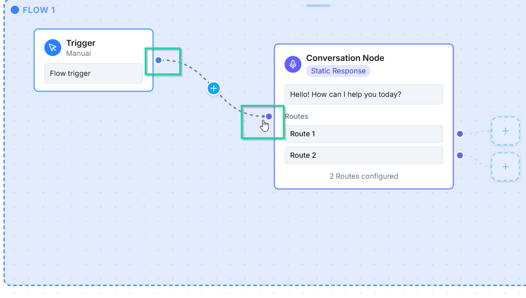 Connect nodes by drawing lines
